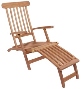 Șezlong Arrecife din tec cu spătar reglabil