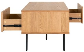 Măsuță de cafea în culoare naturală cu blat cu aspect de lemn de stejar 50x100 cm Kyoto – House Nordic