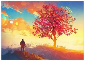 Tablou - casa în deal (70x50 cm)