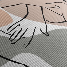 Tablou - Femeie corp linie de artă N⁰2 (120x50 cm)