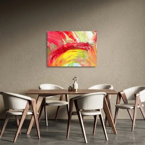 Tablou pe sticlă cu abstracție - pictura (70x50 cm)
