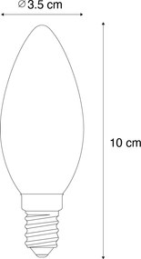 Set de 5 becuri LED E14 reglabile în 3 trepte B35 transparente 4W 450 lm 2700K