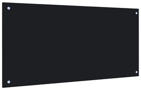 vidaXL Panou antistropi de bucătărie negru 100x50 cm sticlă securizată