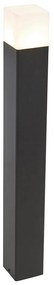 Lampă de exterior cu pichet, sticlă opala neagră 70 cm, pichet de sol și glandă pentru cablu - Denmark