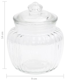 Borcane depozitare, 6 buc., 500 ml, sticla 6