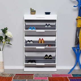 Pantofar Adore Extra, 3 compartimente, capacitate 18 perechi incaltaminte, 75 x 128 x 29 cm
