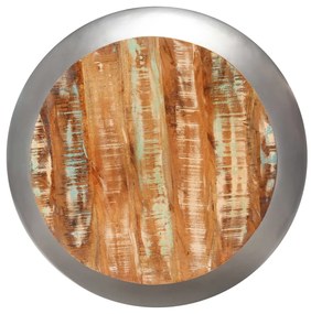 323530 vidaXL Măsuță de cafea, gri, 68x68x30 cm, lemn masiv reciclat