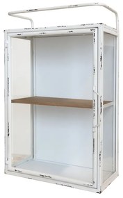 Etajera de perete din metal, cu aspect vintage