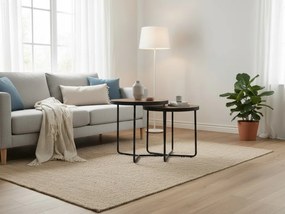 Mese de colt PENELOPE set 2 buc Ø 50 cm, decor nuc