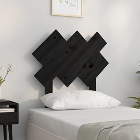 vidaXL Tăblie de pat, negru, 72,5x3x81 cm, lemn masiv de pin