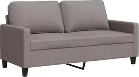 vidaXL Canapea cu 2 locuri, gri taupe, 140 cm, material textil