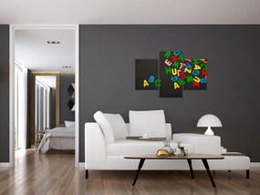 Tablou - litere colorate (90x60 cm)
