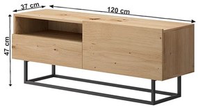 Consola RTV in decor de stejar fara baza, ENJOY ERTVSZ120