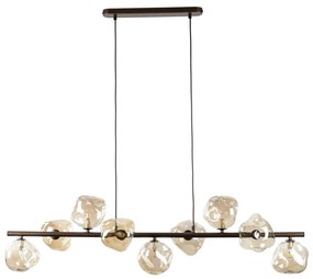 Lustră suspendată pe cablu LAVA 9xG9/8W/230V bronz/bej fumuriu