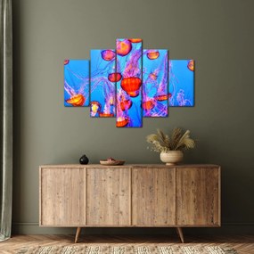 Tablou cu meduse în mare (150x105 cm)