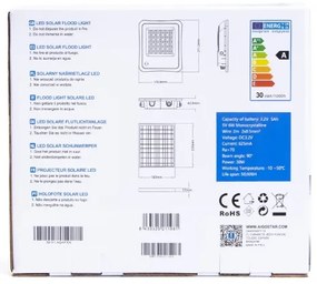 Proiector LED solar dimabil Aigostar LED/30W/3,2V IP67 + telecomandă