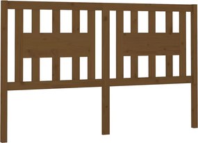 vidaXL Tăblie de pat, maro miere, 126x4x100 cm, lemn masiv de pin