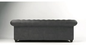 Canapea gri antracit cu tapițerie din catifea 230 cm Cambridge – Ropez