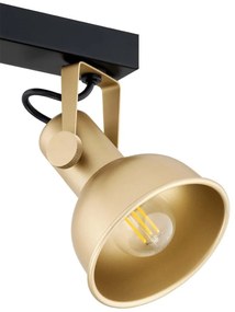 Aplica de perete / tavan cu 2 spoturi directionabile design modern Lenora auriu, negru
