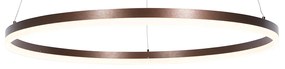 Lampă suspendată din bronz închis 80 cm cu LED cu dimmer pe 3 trepte - Anello