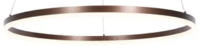 Lampă suspendată din bronz închis 80 cm cu LED cu dimmer pe 3 trepte - Anello