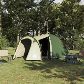vidaXL Cort cu dome Dom cu acoperiș Verde 384 x 254 x 170 cm
