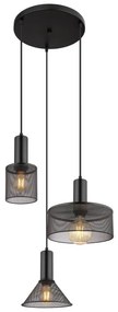 Lustra 3L design industrial JEDD negru