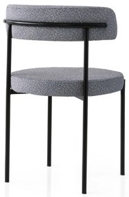 Set 2 buc. scaune bucătărie Gindera V2 (Negru + gri închis). 1127582