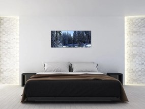 Tablou pădurii înzăpezite (120x50 cm)