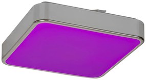 Plafoniera LED RGB cu telecomanda, protectie IP44 pentru baie Wolimir, 29x29cm 2982 RX