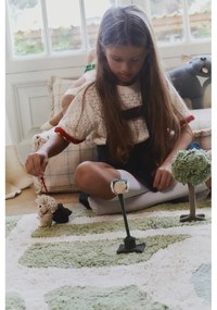 Covor de joacă pentru copii verde-crem din bumbac 90x130 cm Hyde Park – Lorena Canals