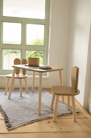 Set pentru copii cu măsuță și 2 scaune Bunny TwoChair Set - Brown