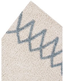 Covor albastru/crem lavabil/țesut manual din bumbac 120x160 cm Atlas Natural – Lorena Canals