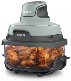 Friteuza cu aer cald portabila 4in1 Ninja CRISPi FN101EUSG, 1700W, 3.8l, 6 portii, 2 recipiente din sticla, 4 programe, Fara PFAS si BPA, Verde