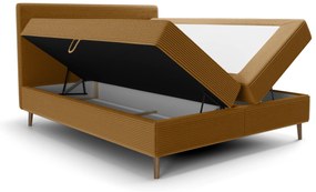 Pat de o persoană 120 cm Napoli Bonell (caramel) (cu somieră, cu sp. depozitare). 1082432