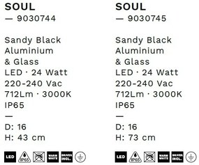 Stalp LED iluminat exterior decorativ, IP65, SOUL H 43cm
