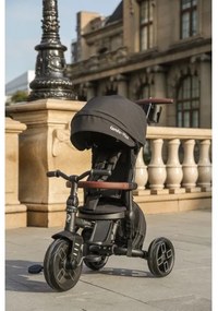 QPlay - Tricicletă COMFO MAX 7 în 1 pentru copii, neagră