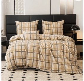 Lenjerie de pat microplush PLAID crem Dimensiunile lenjeriei: 2 buc 70 x 90 cm | 200 x 220 cm