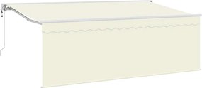 vidaXL Cortina Retractabilă Crem 350 x 200 cm Poliester și Aluminiu