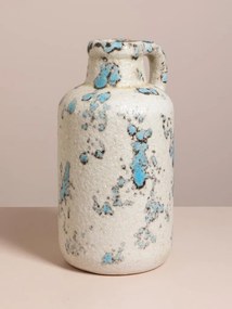 Set 2 vase decorative din ceramica, cu design mediteranean si finisaj antichizat