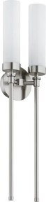 Aplica de perete stil elegant PRESTON 2 nickel/sticla opal