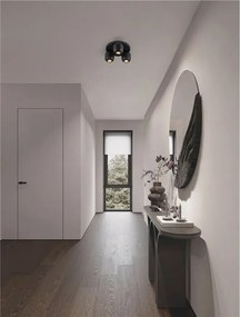 Plafoniera cu 3 spoturi metal negru MARLIN