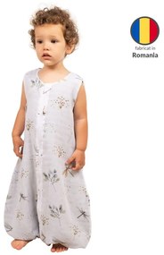 Sac de dormit cu picioare de vara din muselina 18-36 luni Kidizi Dragonfly, 100% bumbac, 0.5 tog