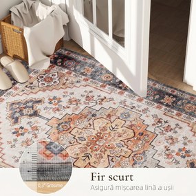 HOMCOM Covor cu Fir Scurt Boem Antiderapant și Lavabil 230x160 cm Maro | Aosom Romania