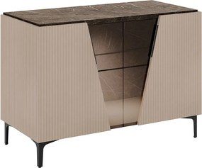 Bufet lemn masiv Fidia 2 uși, 133 × 48 × 92,5 cm