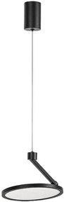 Lustra LED din metal negru reglabila Ovidia