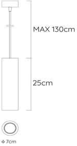 Lucide 35400/25/31 - Lampa suspendata GIPSY 1xGU10/35W/230V