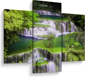 Tablou - Cascada Huay Mae Khamin, Kanchanaburi, Thailanda (90x60 cm)