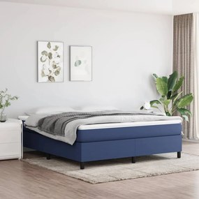 3120876 vidaXL Cadru de pat, albastru, 160 x 200 cm, material textil