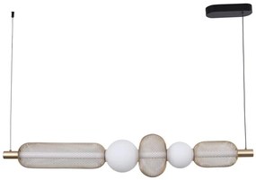 Zuma Line MD2596-5B-3BGT - Lustră LED suspendată SARR pe cablu, 27W/230V, 3000-5700K, auriu + telecomandă